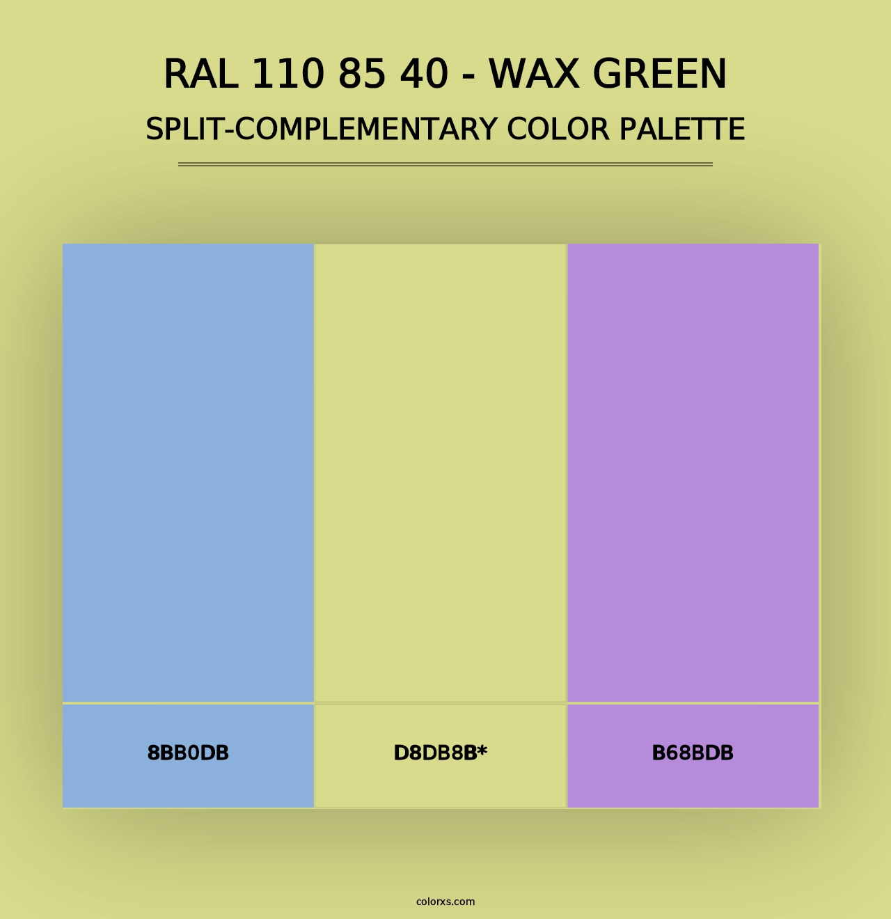 RAL 110 85 40 - Wax Green - Split-Complementary Color Palette