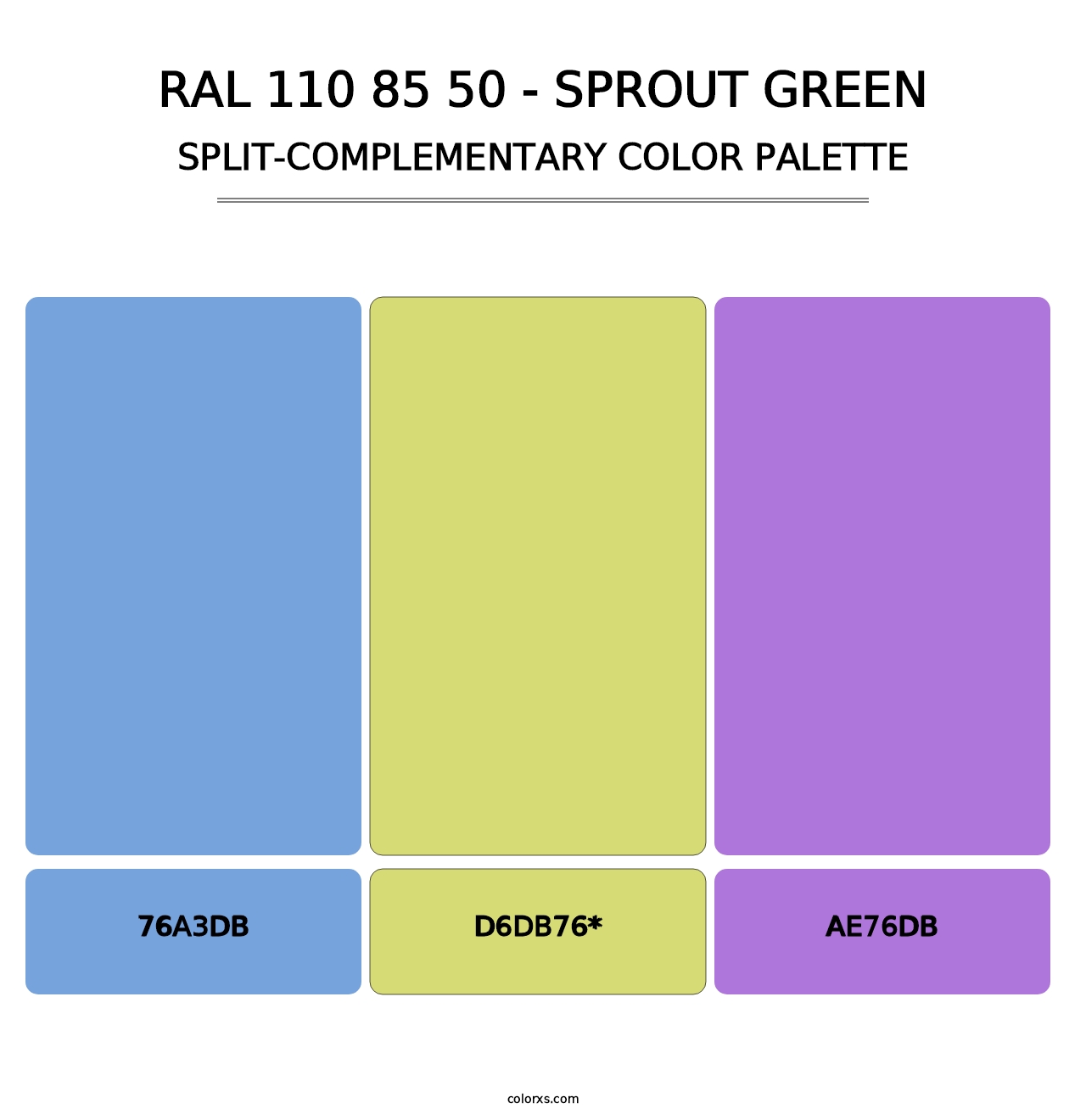 RAL 110 85 50 - Sprout Green - Split-Complementary Color Palette