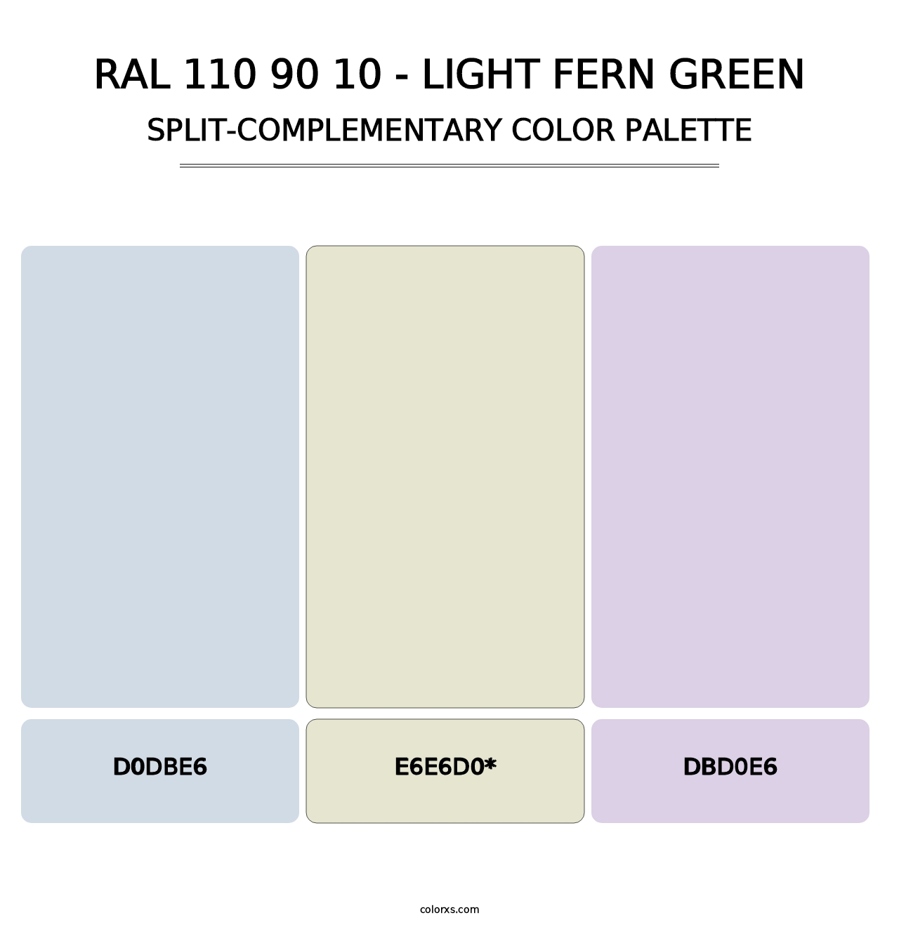 RAL 110 90 10 - Light Fern Green - Split-Complementary Color Palette