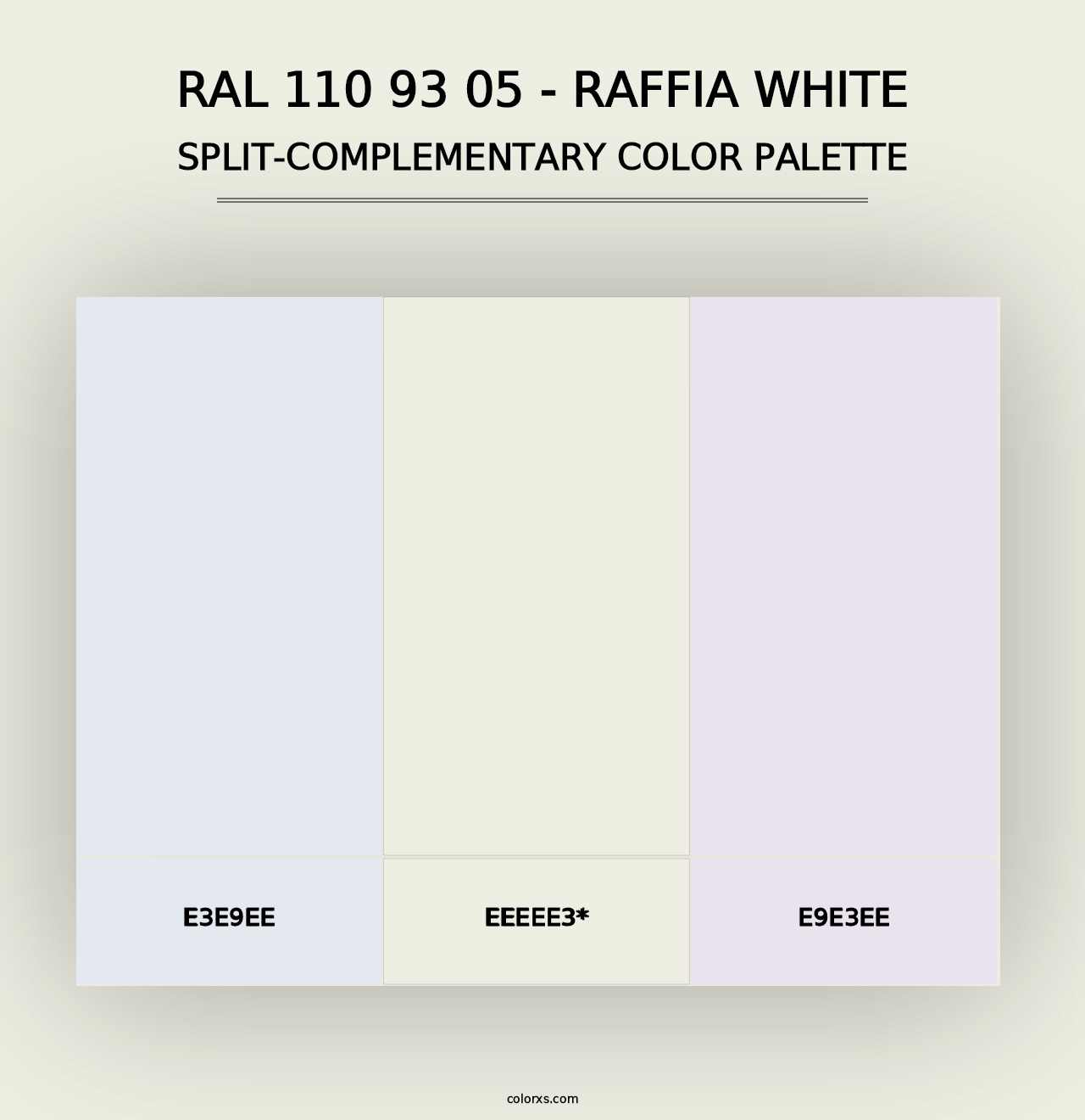 RAL 110 93 05 - Raffia White - Split-Complementary Color Palette