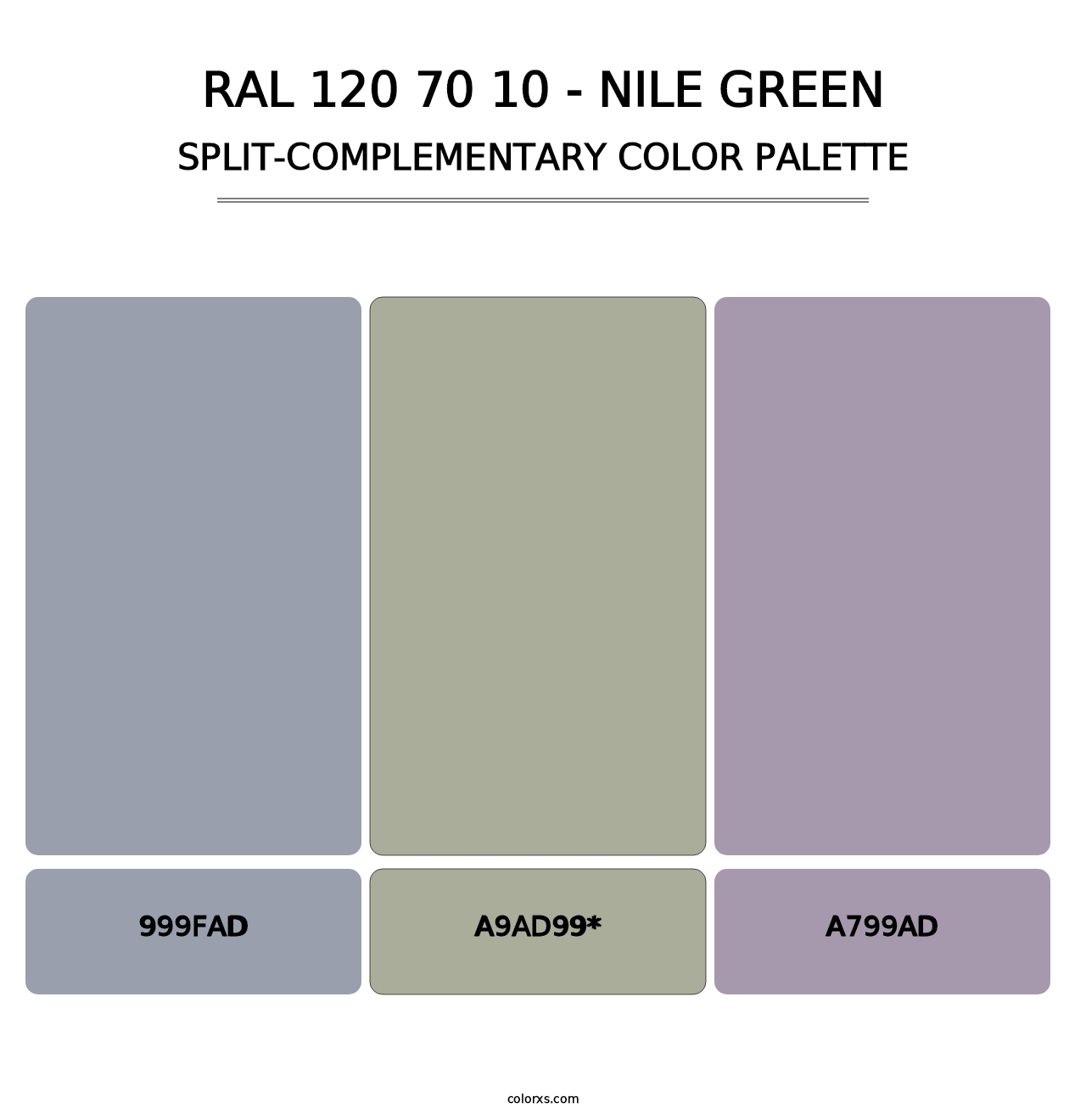 RAL 120 70 10 - Nile Green - Split-Complementary Color Palette