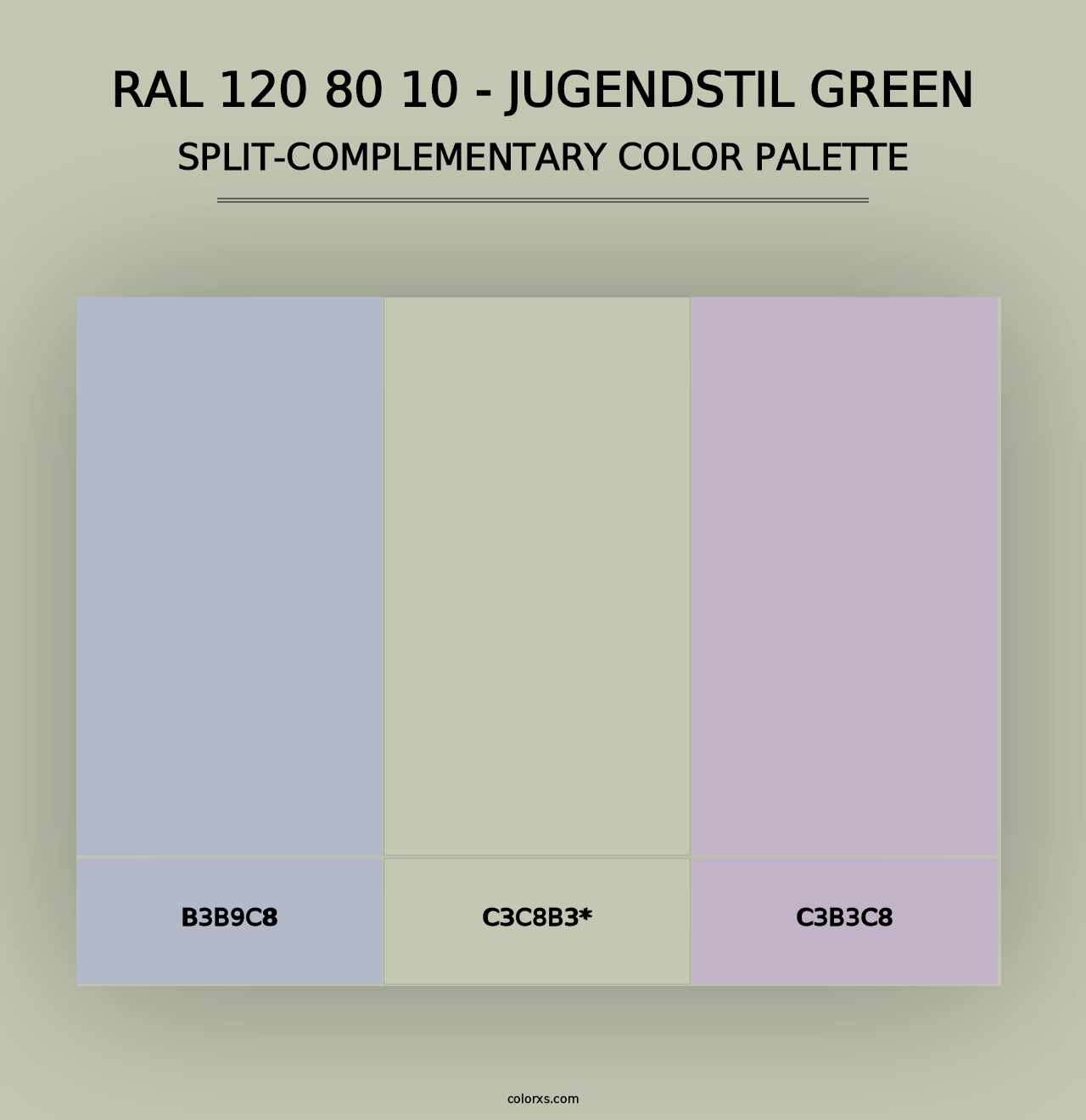 RAL 120 80 10 - Jugendstil Green - Split-Complementary Color Palette