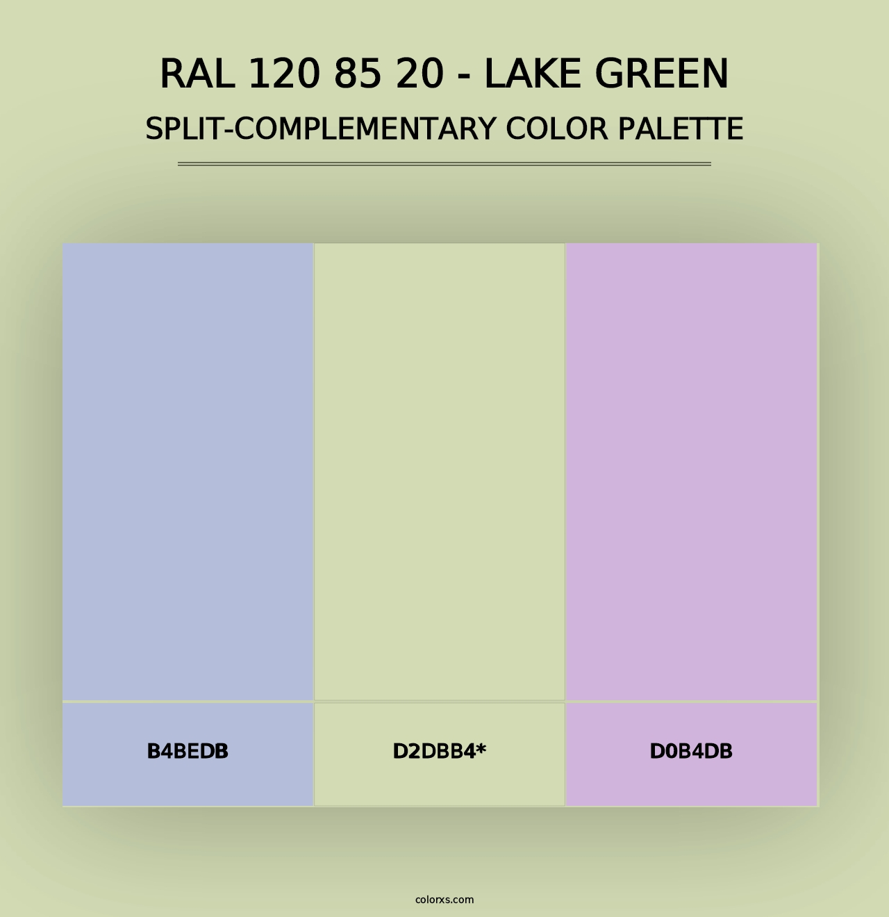 RAL 120 85 20 - Lake Green - Split-Complementary Color Palette