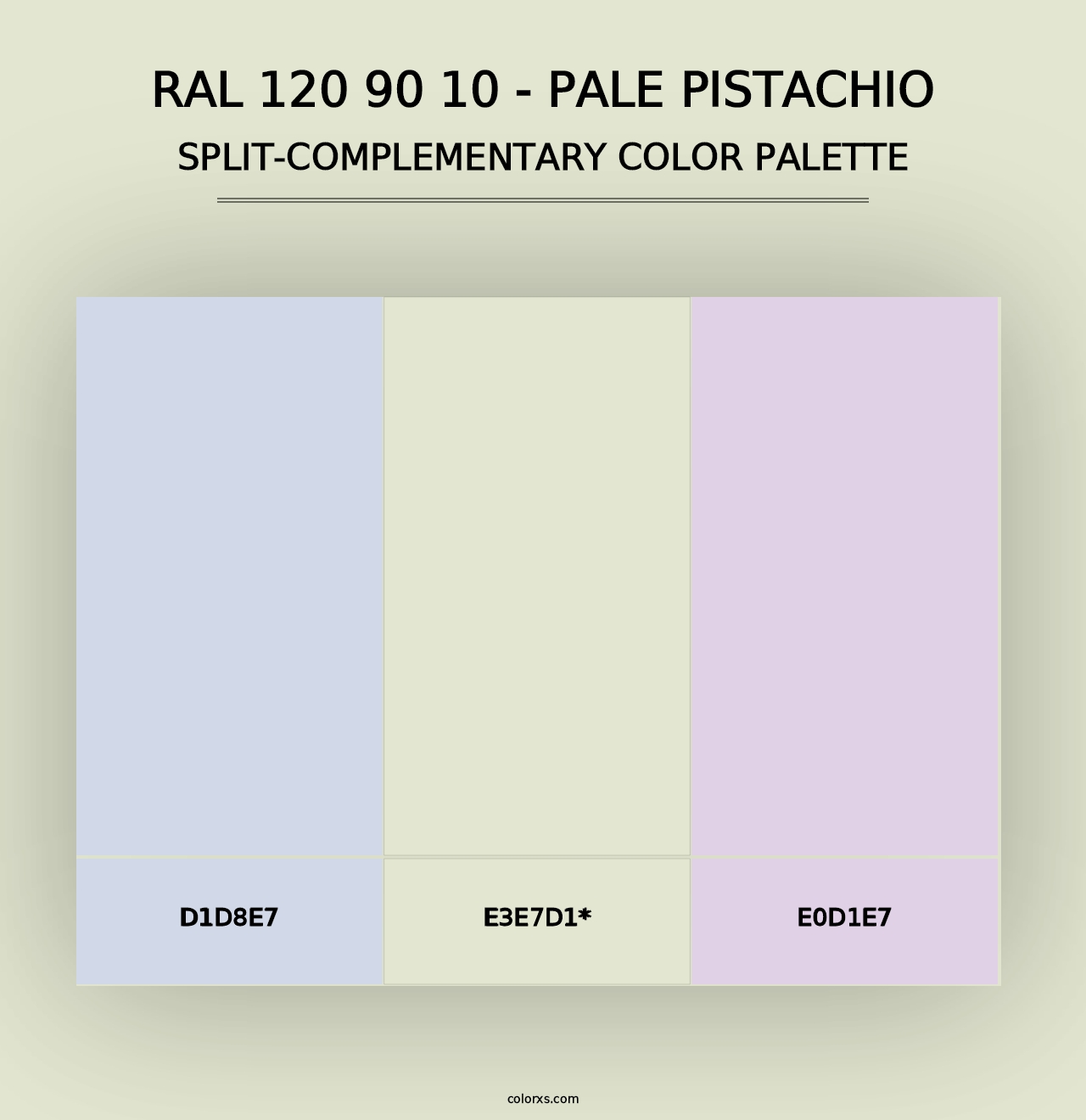 RAL 120 90 10 - Pale Pistachio - Split-Complementary Color Palette