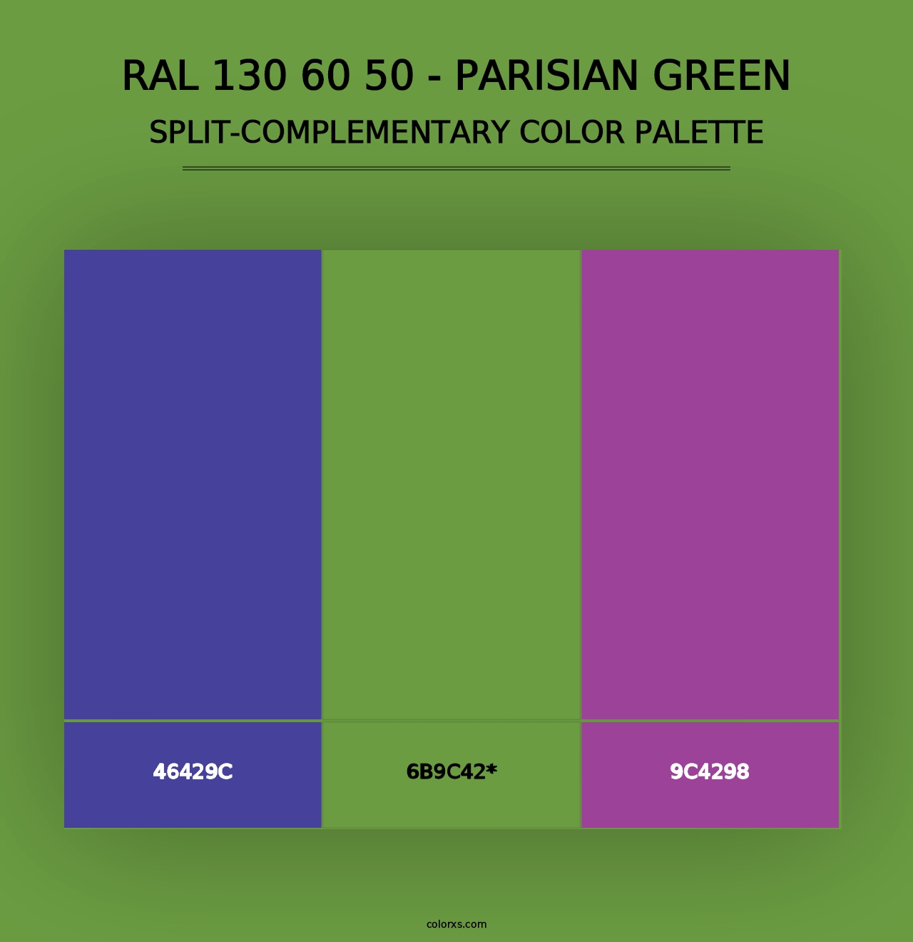 RAL 130 60 50 - Parisian Green - Split-Complementary Color Palette