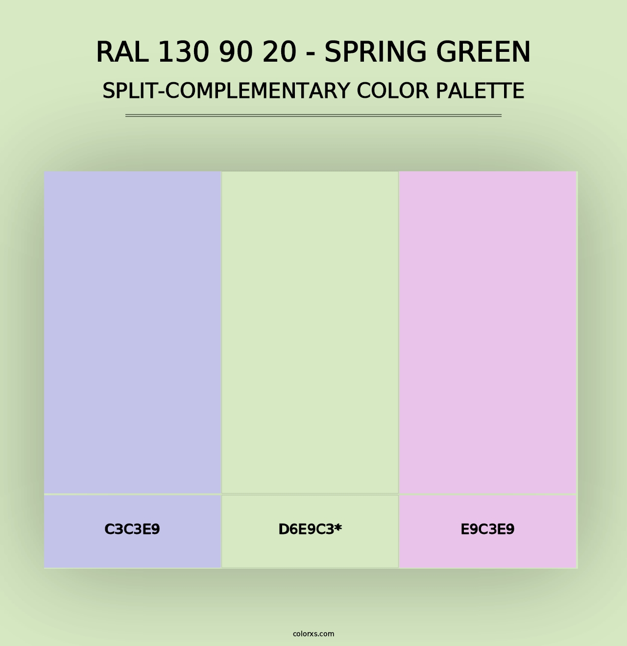 RAL 130 90 20 - Spring Green - Split-Complementary Color Palette