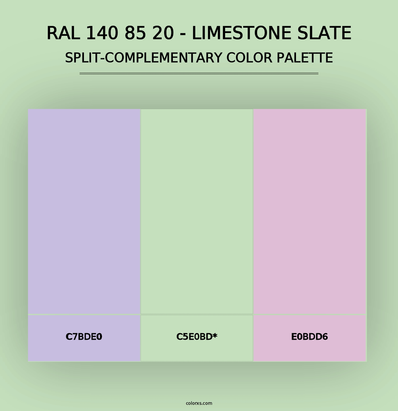 RAL 140 85 20 - Limestone Slate - Split-Complementary Color Palette