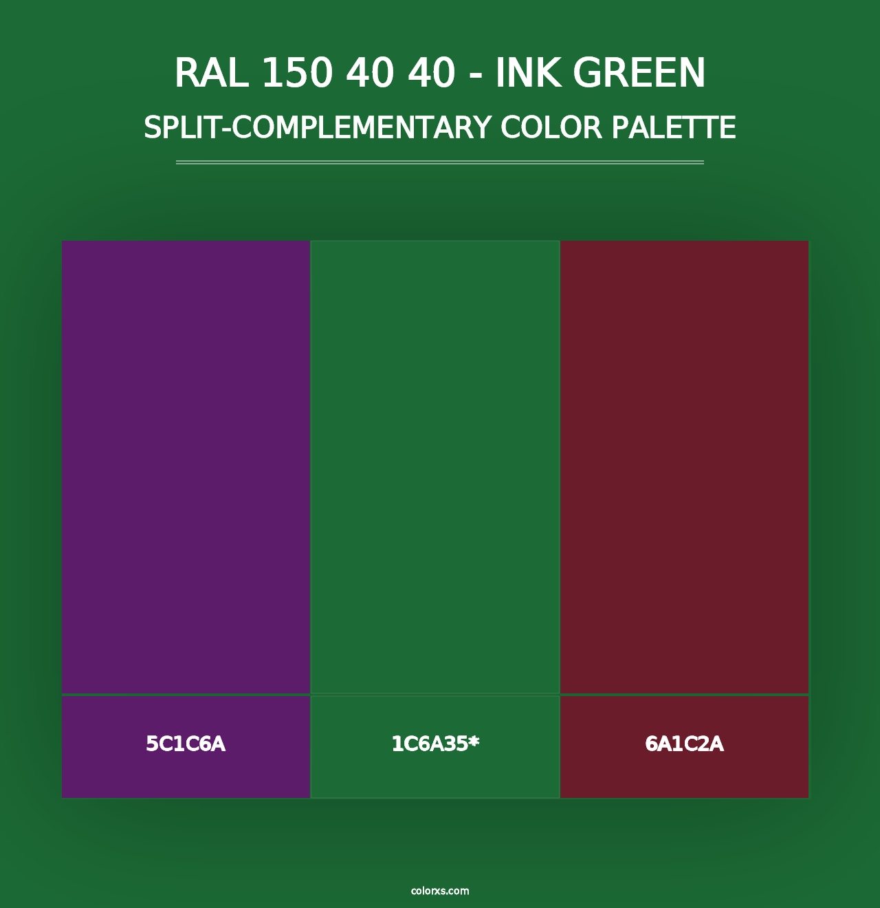 RAL 150 40 40 - Ink Green - Split-Complementary Color Palette