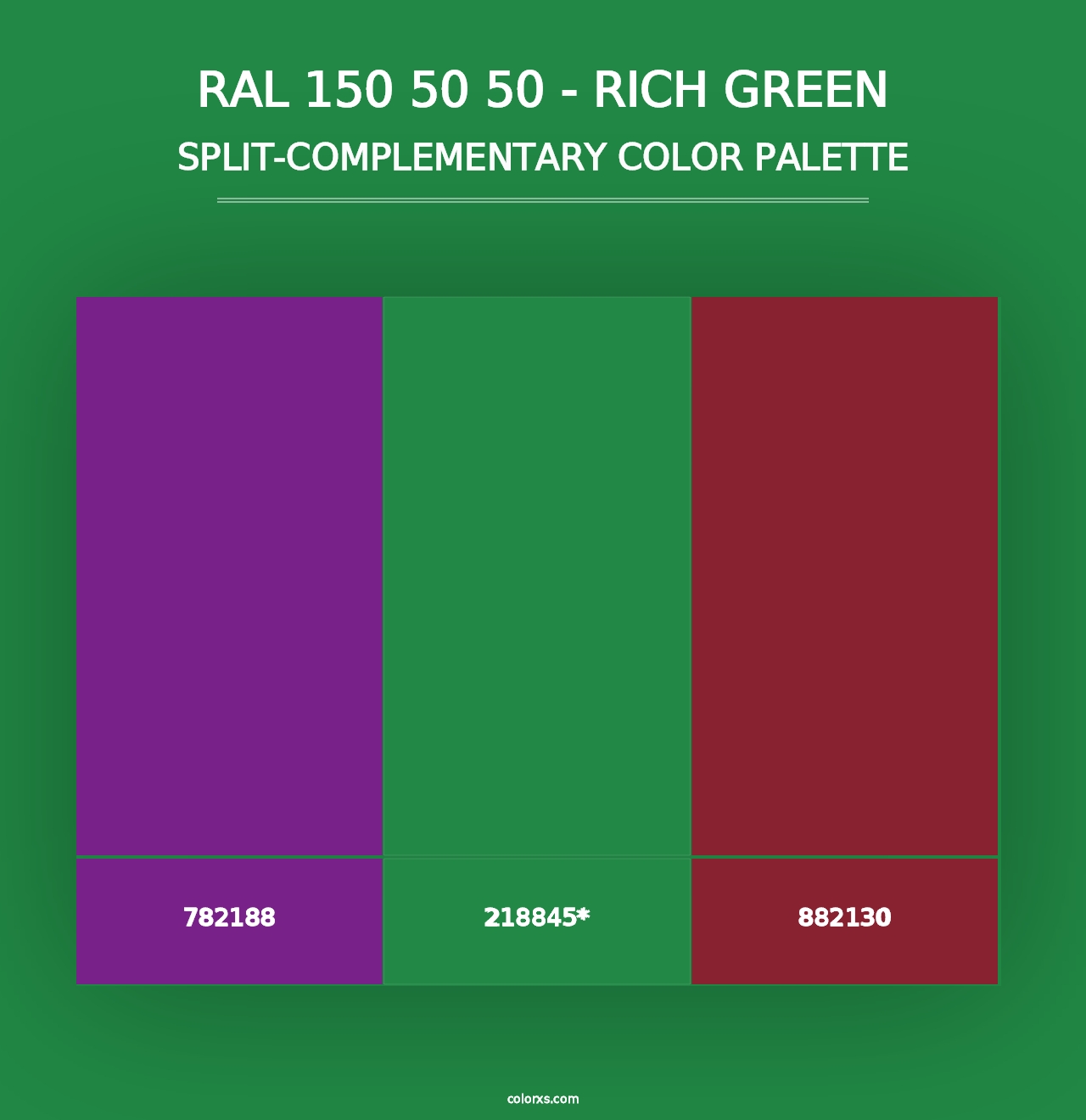 RAL 150 50 50 - Rich Green - Split-Complementary Color Palette