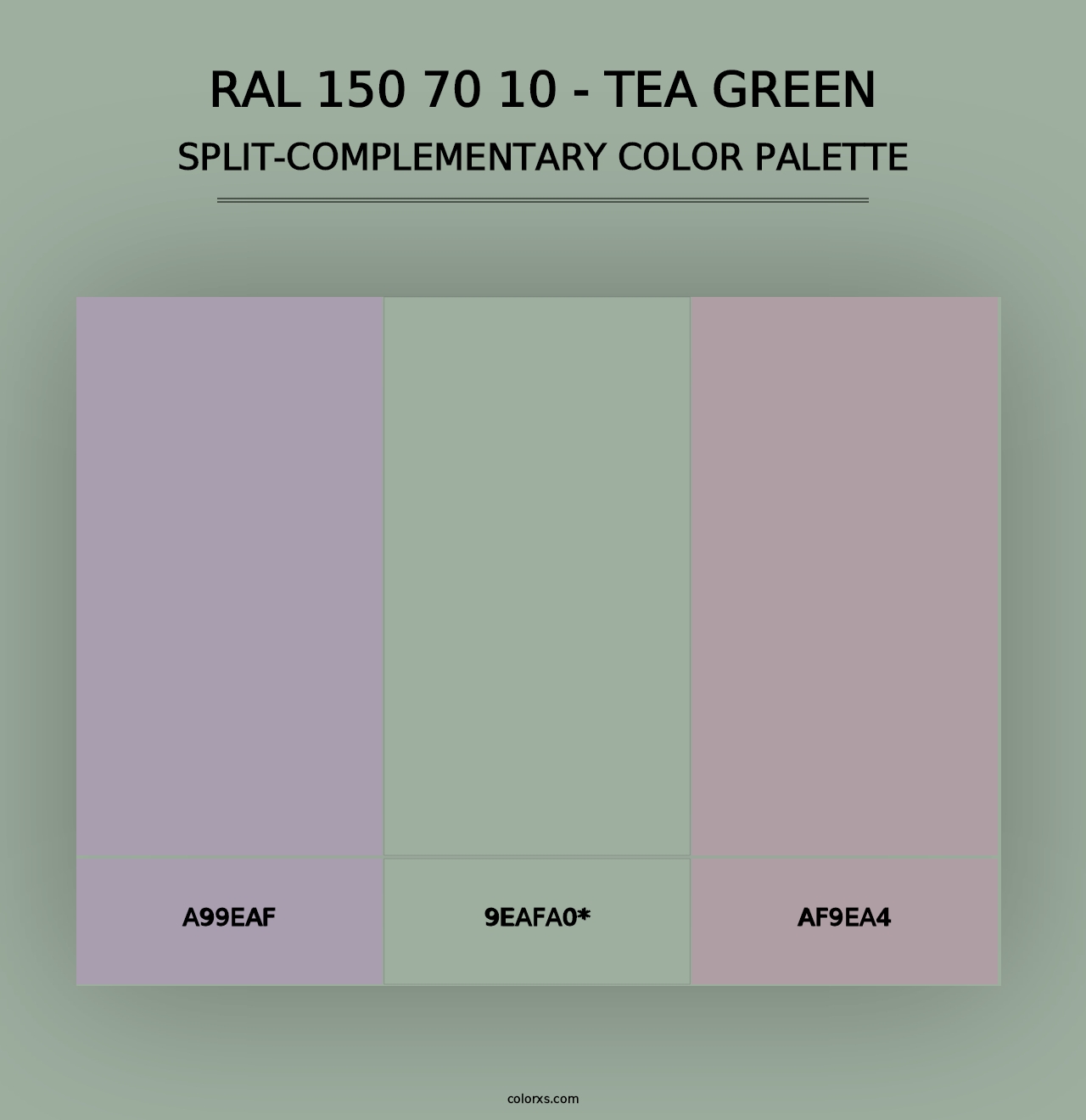 RAL 150 70 10 - Tea Green - Split-Complementary Color Palette