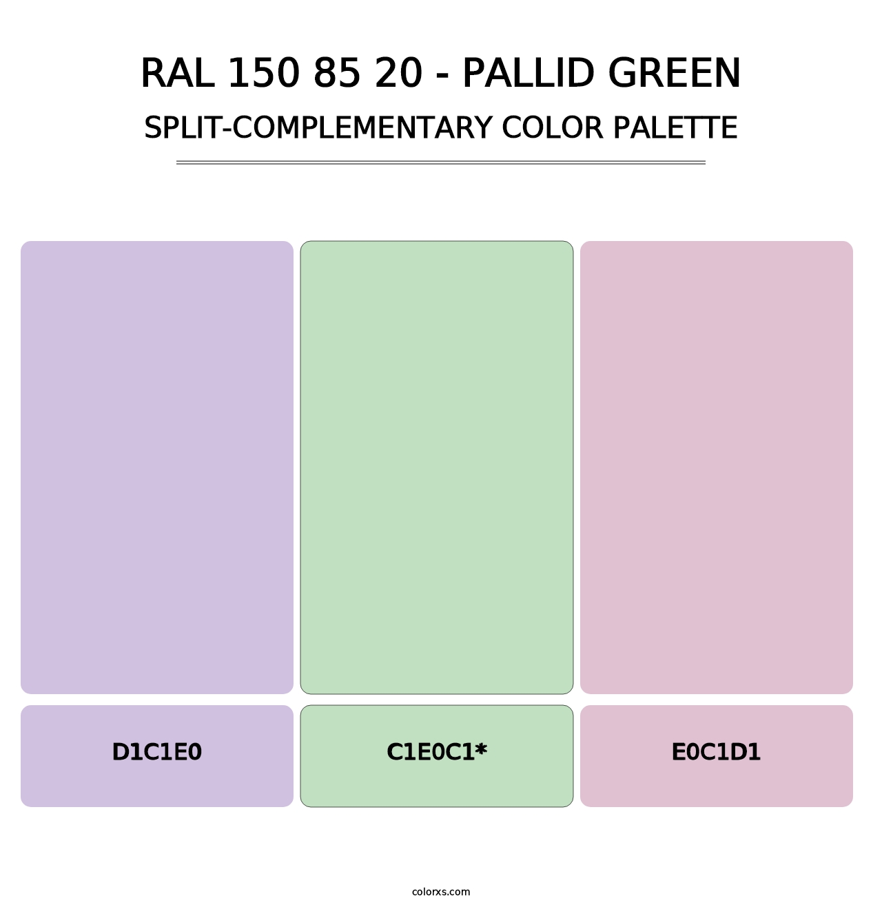 RAL 150 85 20 - Pallid Green - Split-Complementary Color Palette