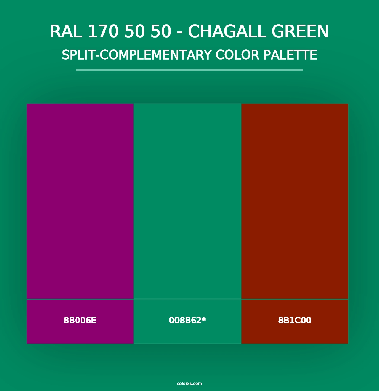 RAL 170 50 50 - Chagall Green - Split-Complementary Color Palette