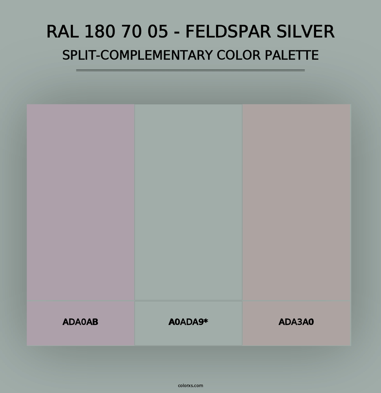 RAL 180 70 05 - Feldspar Silver - Split-Complementary Color Palette