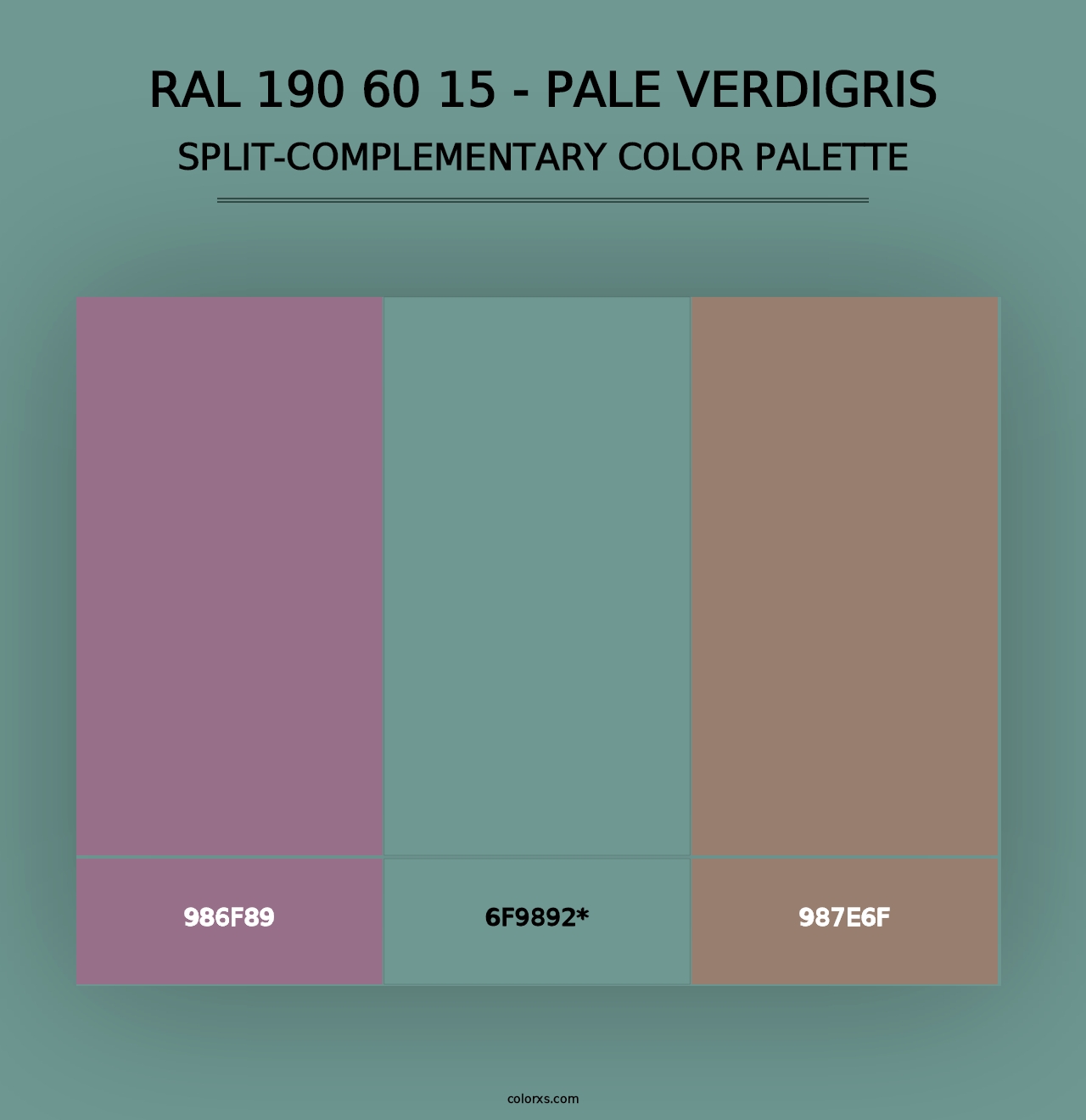 RAL 190 60 15 - Pale Verdigris - Split-Complementary Color Palette