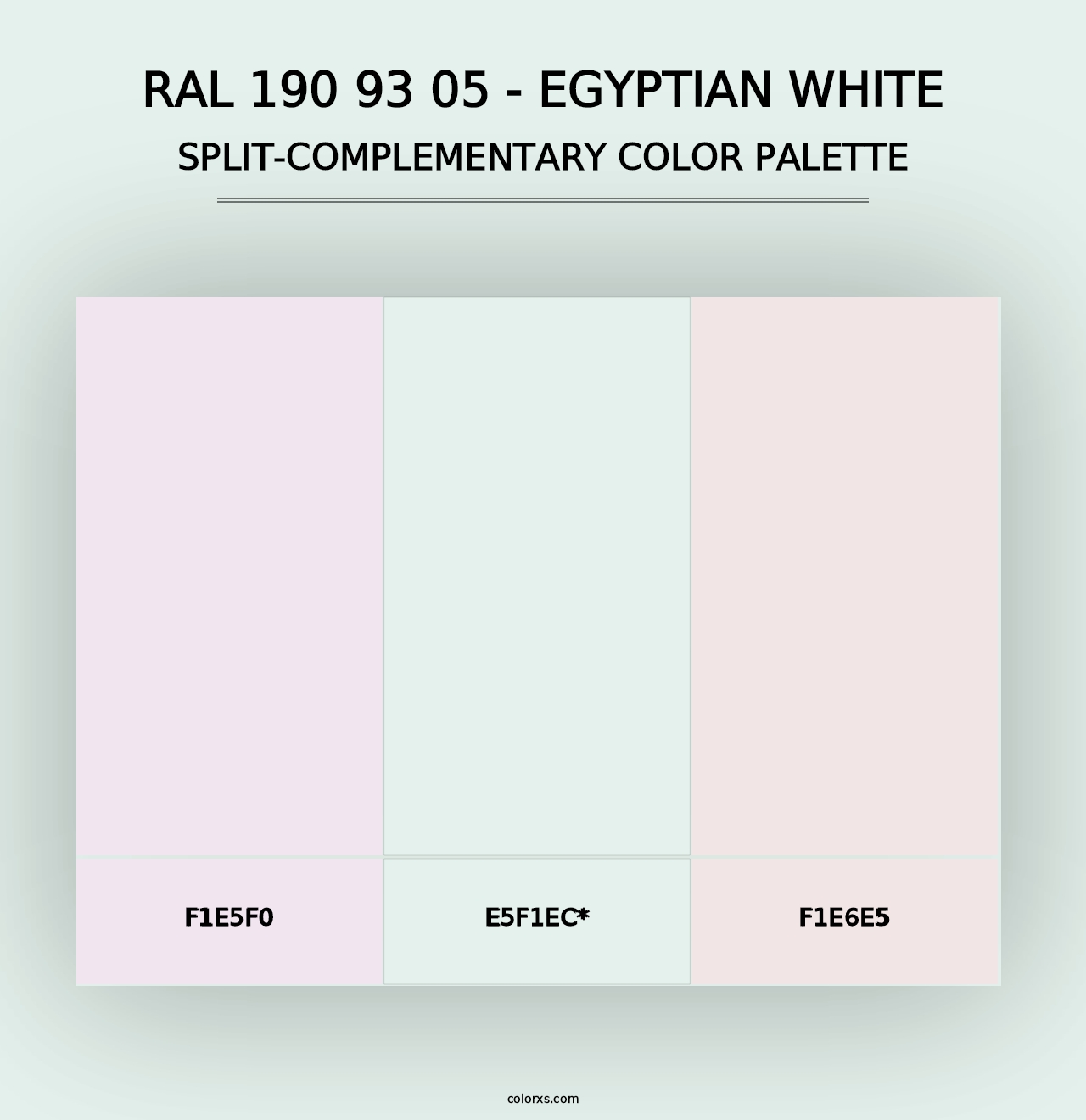 RAL 190 93 05 - Egyptian White - Split-Complementary Color Palette