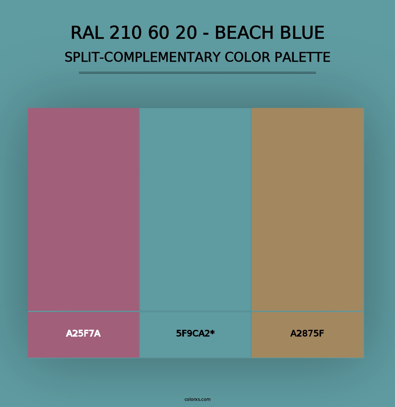 RAL 210 60 20 - Beach Blue - Split-Complementary Color Palette