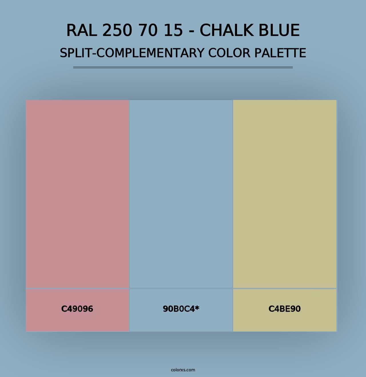 RAL 250 70 15 - Chalk Blue - Split-Complementary Color Palette