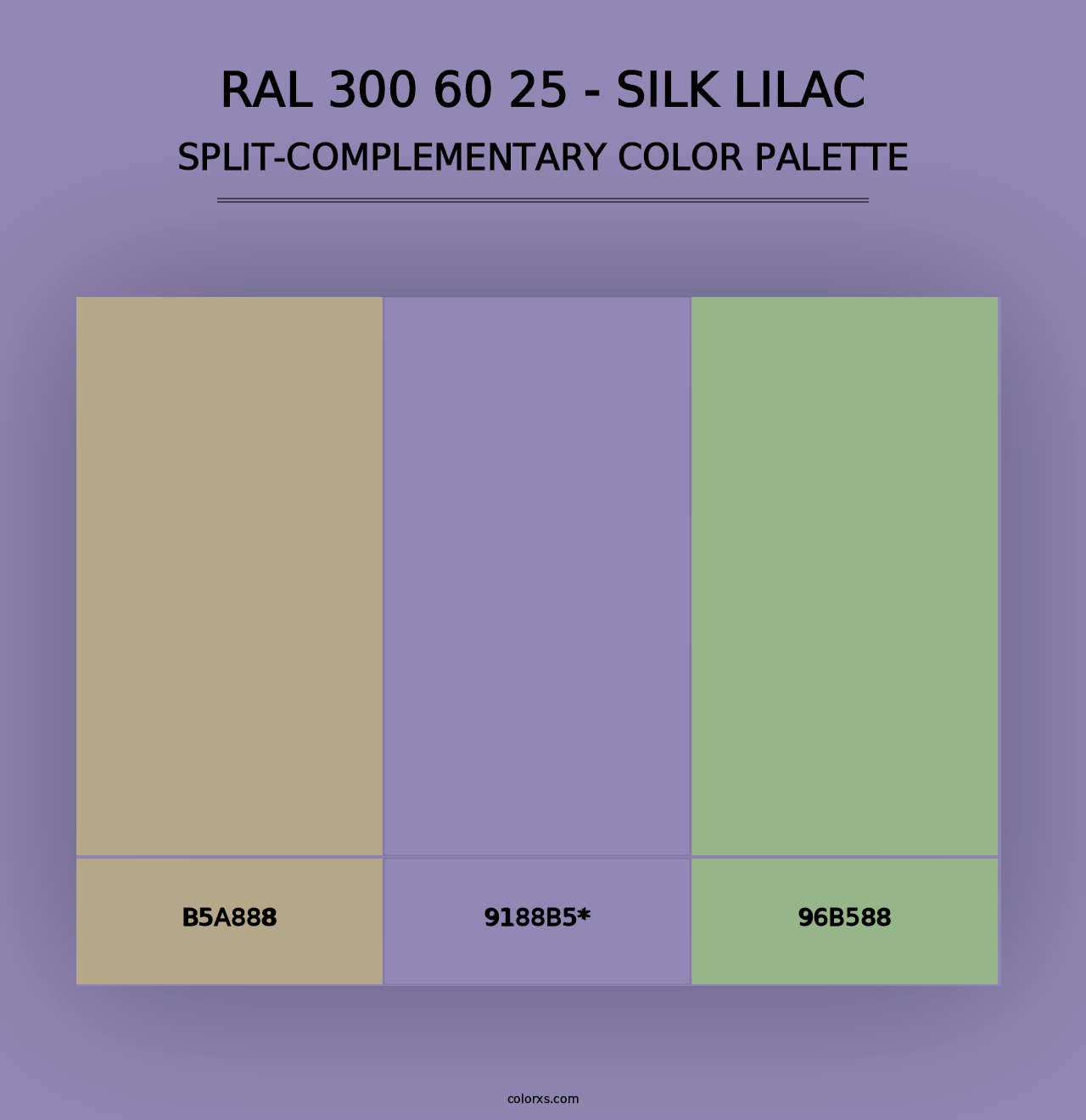 RAL 300 60 25 - Silk Lilac - Split-Complementary Color Palette