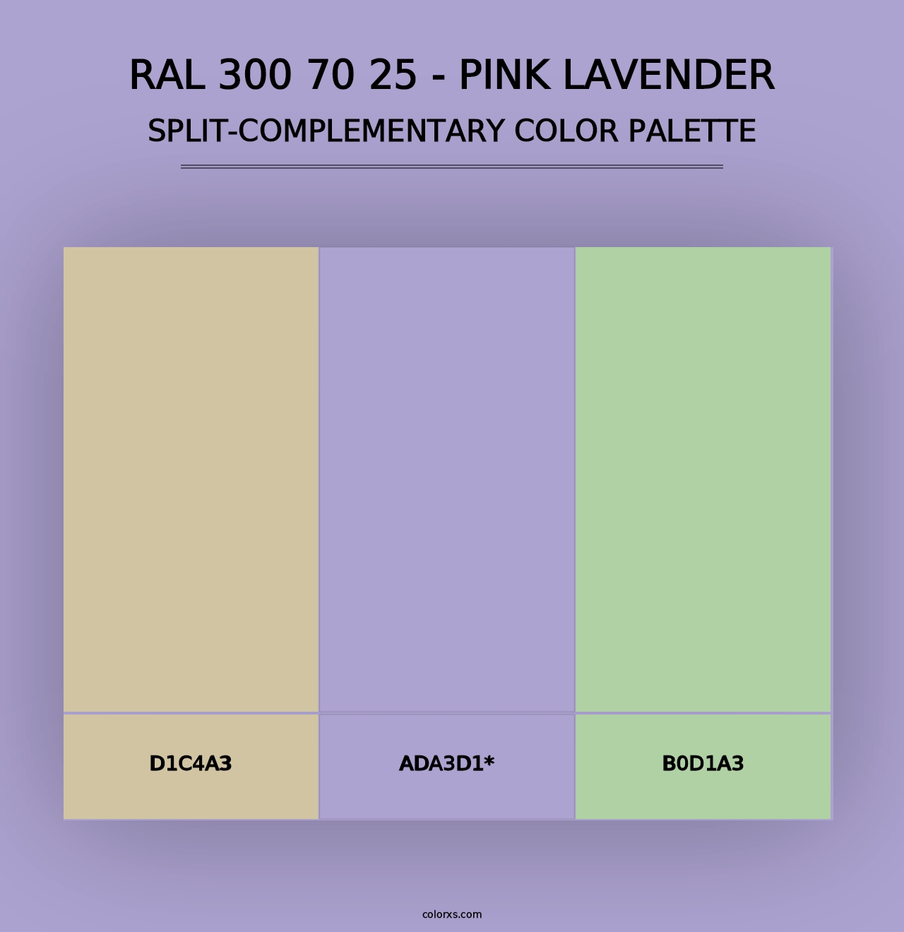 RAL 300 70 25 - Pink Lavender - Split-Complementary Color Palette