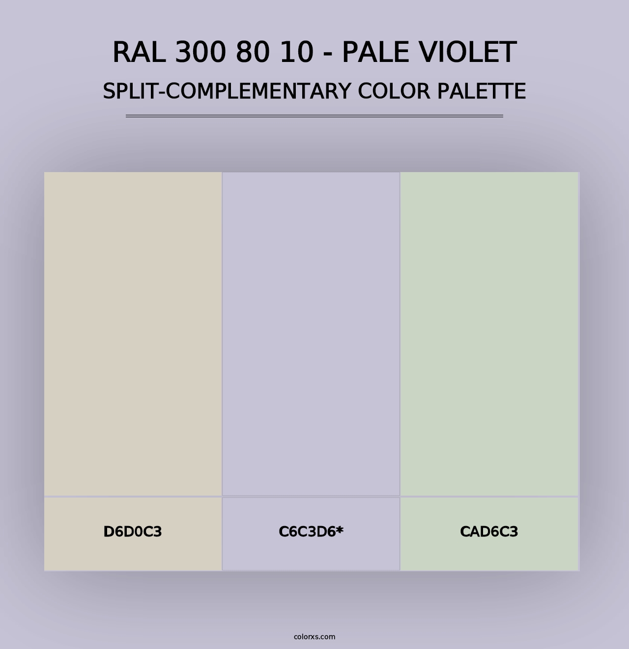 RAL 300 80 10 - Pale Violet - Split-Complementary Color Palette