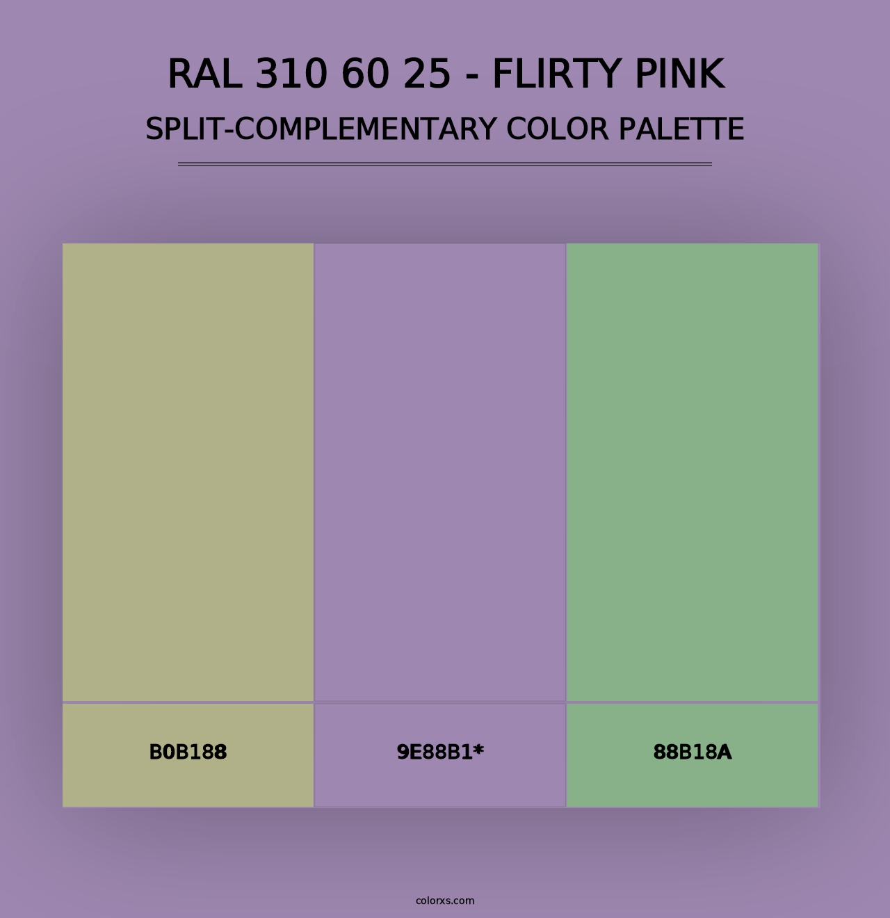 RAL 310 60 25 - Flirty Pink - Split-Complementary Color Palette