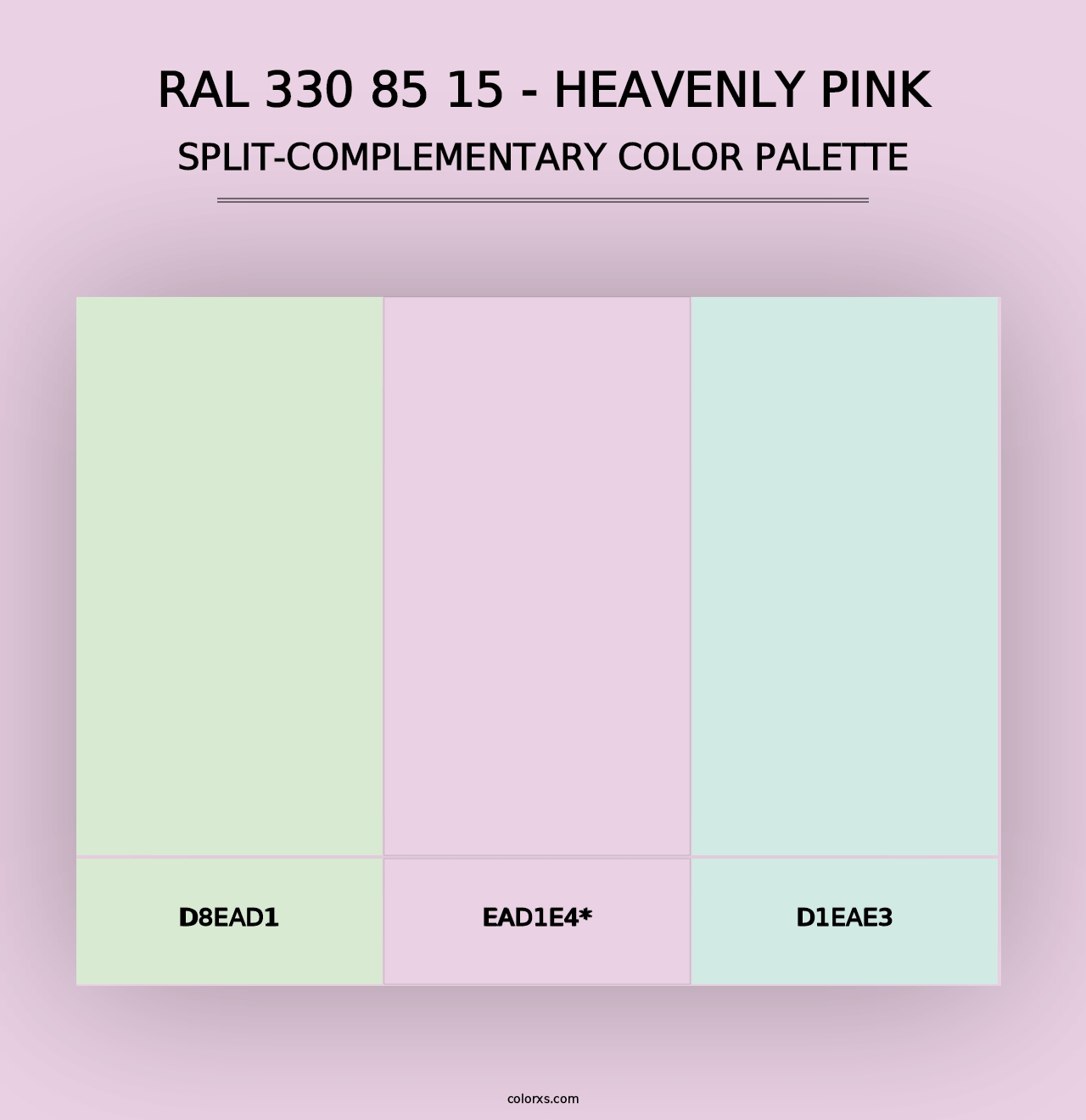 RAL 330 85 15 - Heavenly Pink - Split-Complementary Color Palette