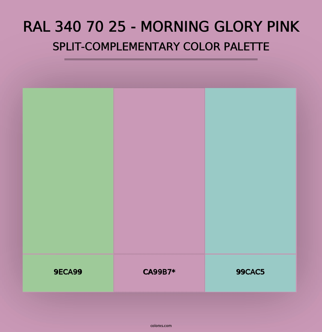 RAL 340 70 25 - Morning Glory Pink - Split-Complementary Color Palette