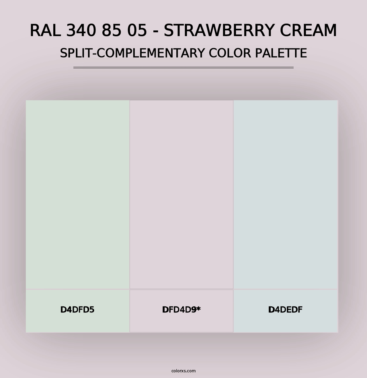 RAL 340 85 05 - Strawberry Cream - Split-Complementary Color Palette