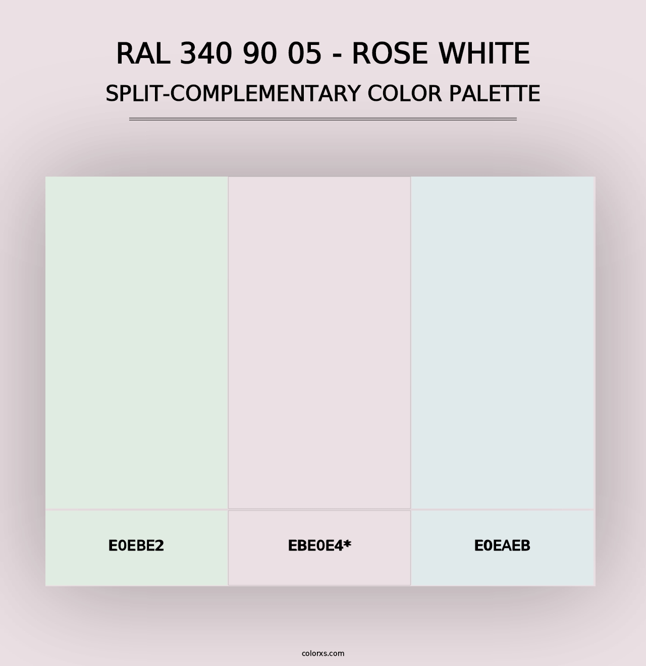 RAL 340 90 05 - Rose White - Split-Complementary Color Palette