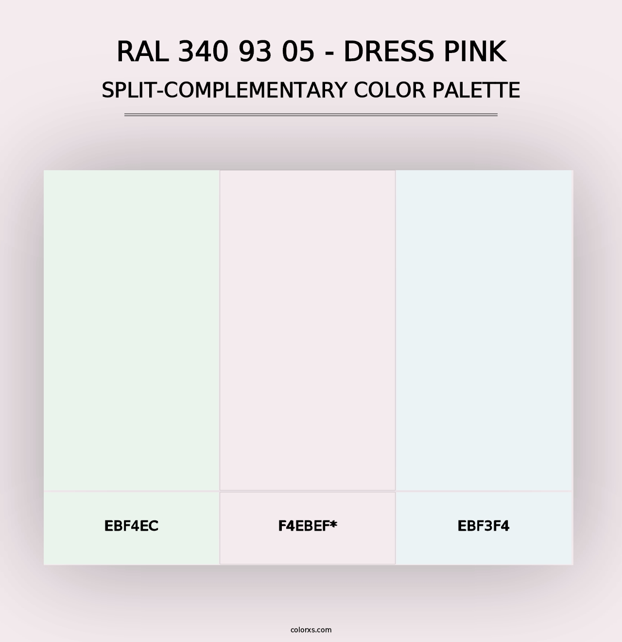 RAL 340 93 05 - Dress Pink - Split-Complementary Color Palette