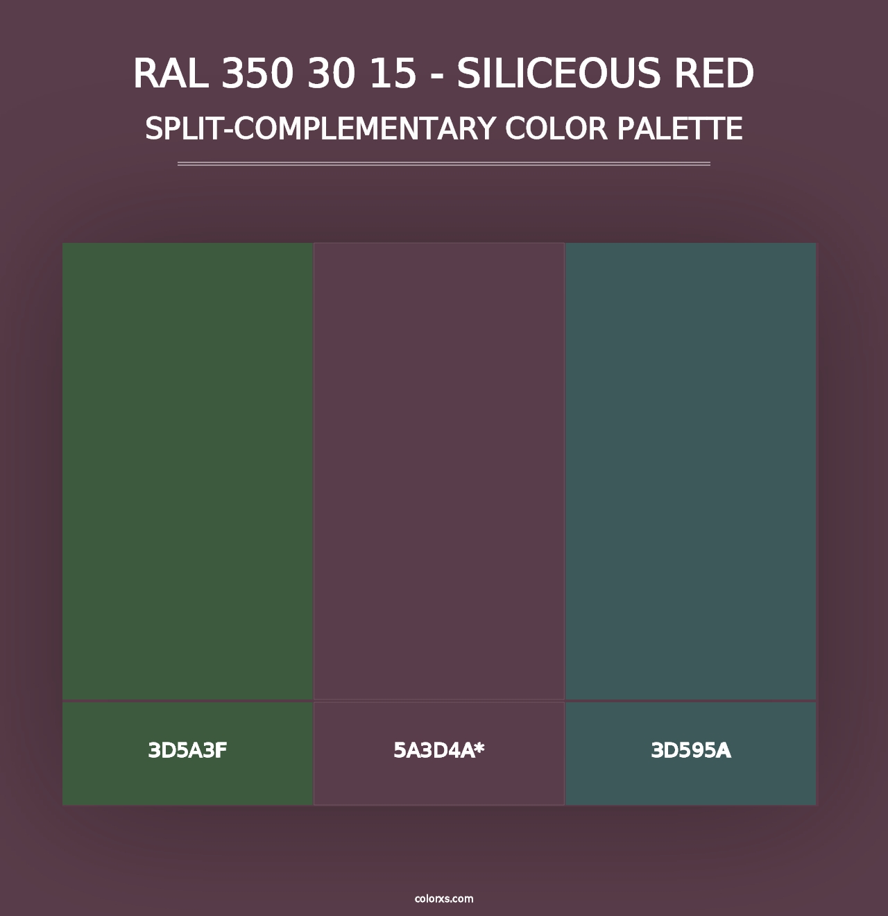 RAL 350 30 15 - Siliceous Red - Split-Complementary Color Palette