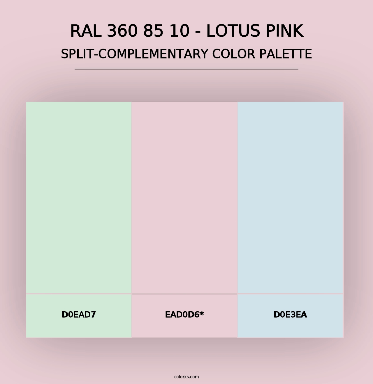 RAL 360 85 10 - Lotus Pink - Split-Complementary Color Palette