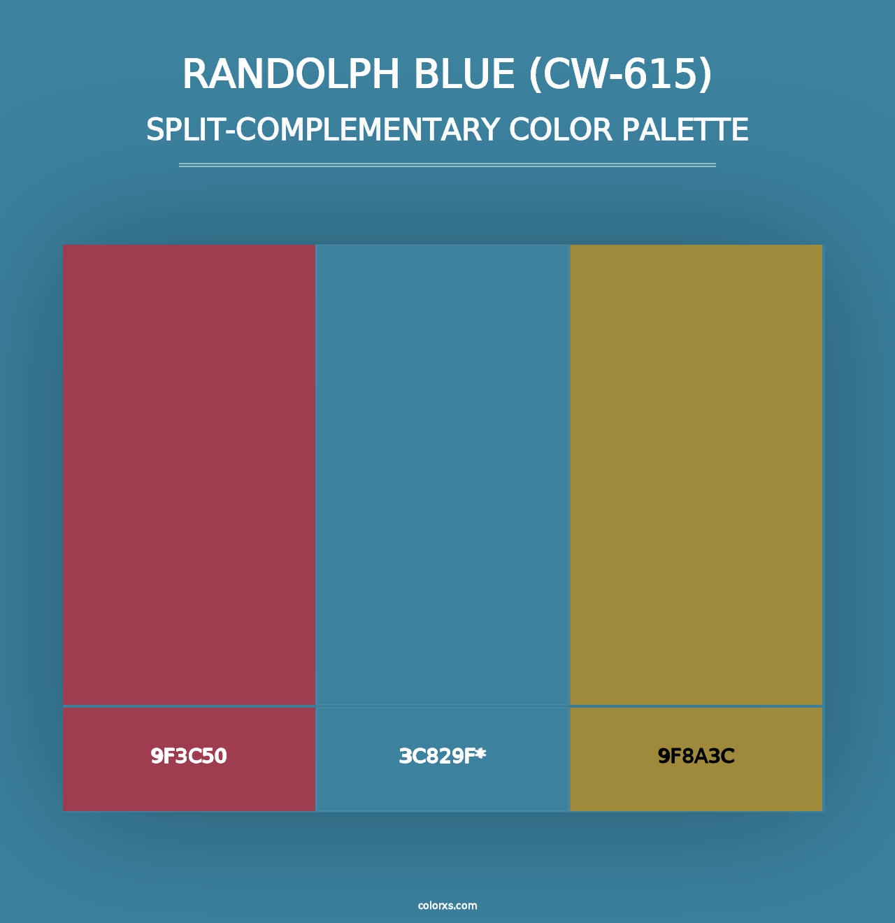 Randolph Blue (CW-615) - Split-Complementary Color Palette