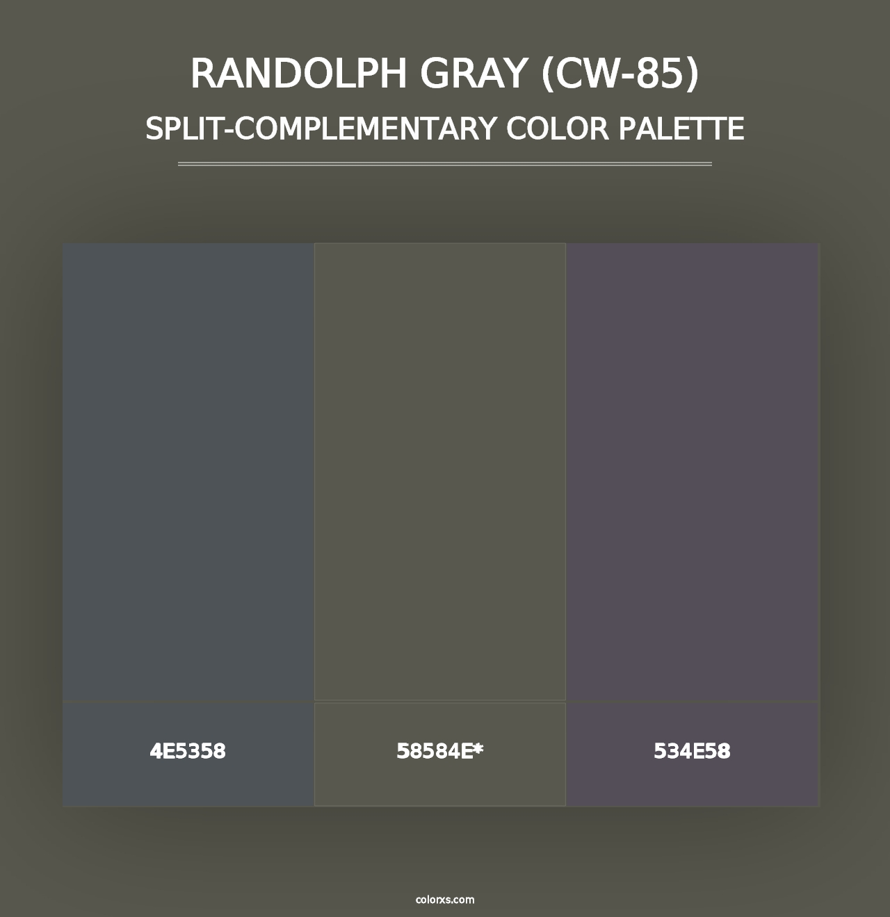 Randolph Gray (CW-85) - Split-Complementary Color Palette