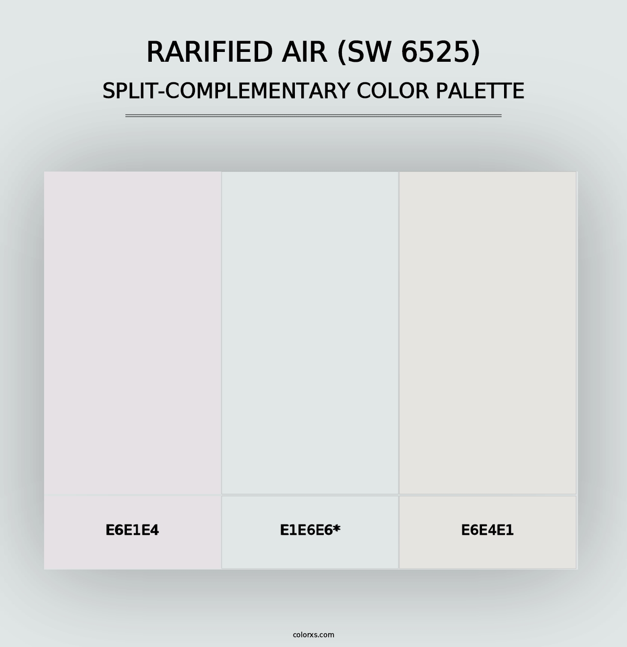 Rarified Air (SW 6525) - Split-Complementary Color Palette