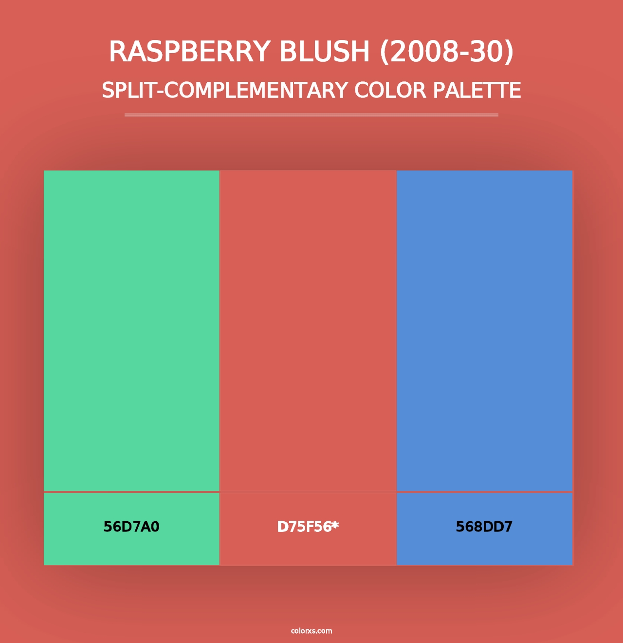 Raspberry Blush (2008-30) - Split-Complementary Color Palette