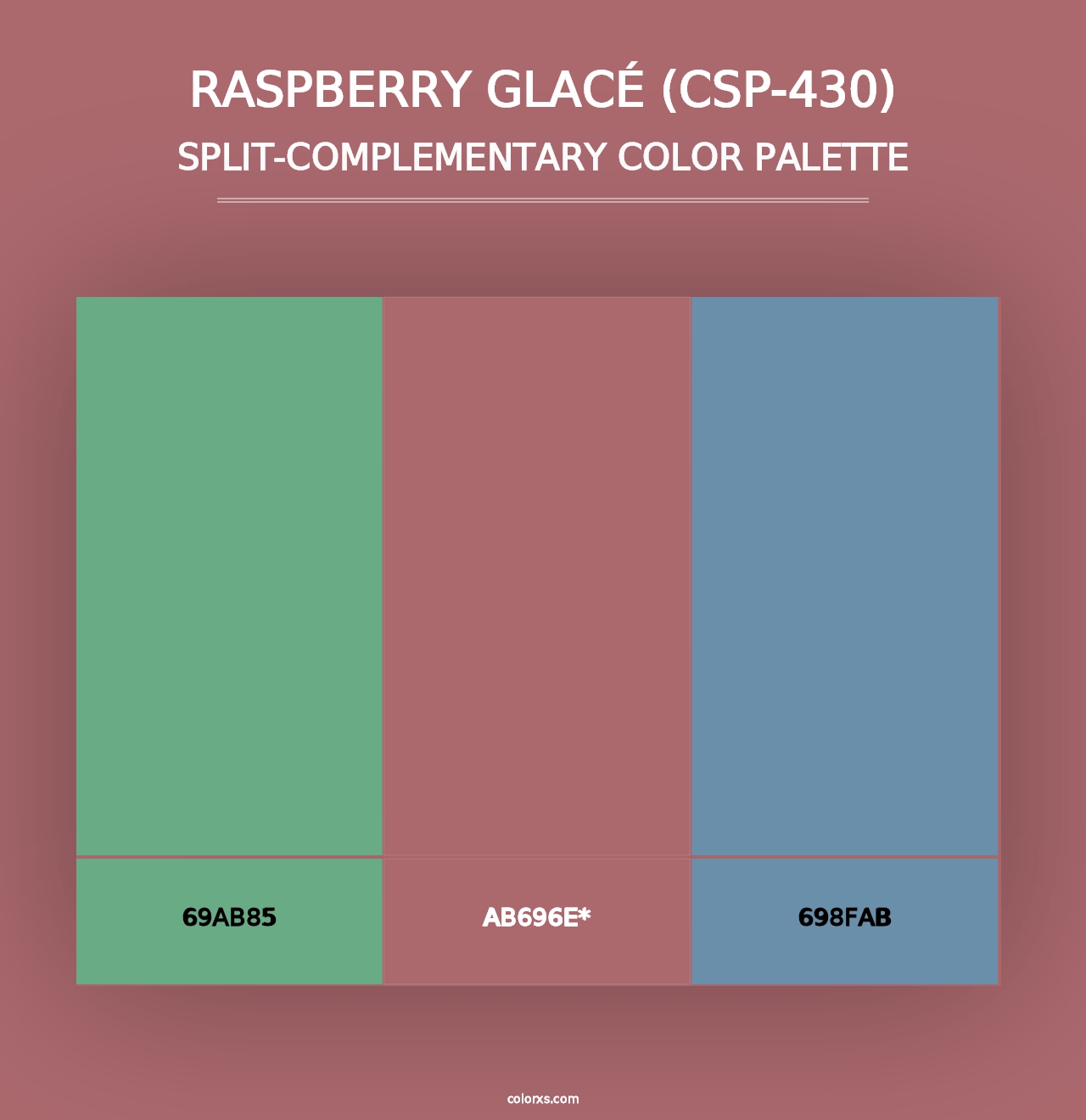 Raspberry Glacé (CSP-430) - Split-Complementary Color Palette