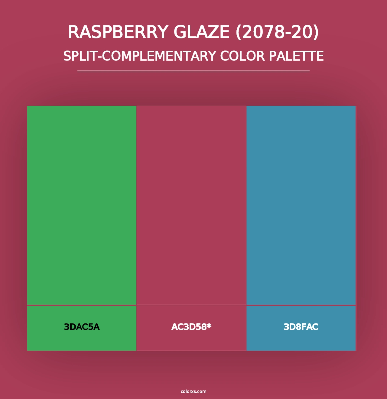 Raspberry Glaze (2078-20) - Split-Complementary Color Palette