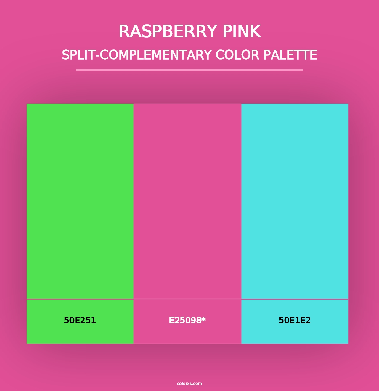 Raspberry Pink - Split-Complementary Color Palette