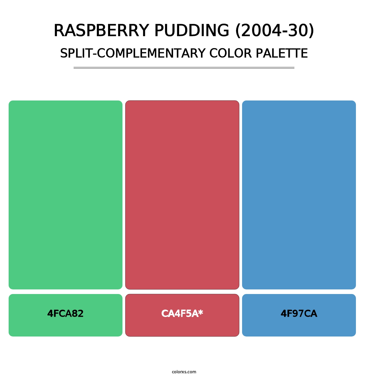 Raspberry Pudding (2004-30) - Split-Complementary Color Palette