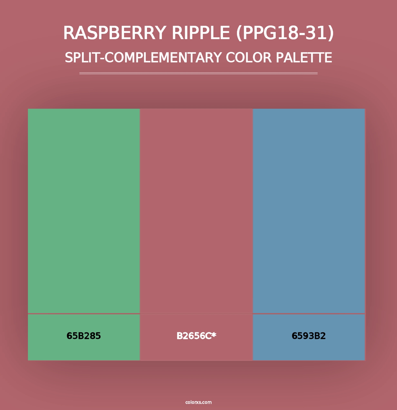 Raspberry Ripple (PPG18-31) - Split-Complementary Color Palette