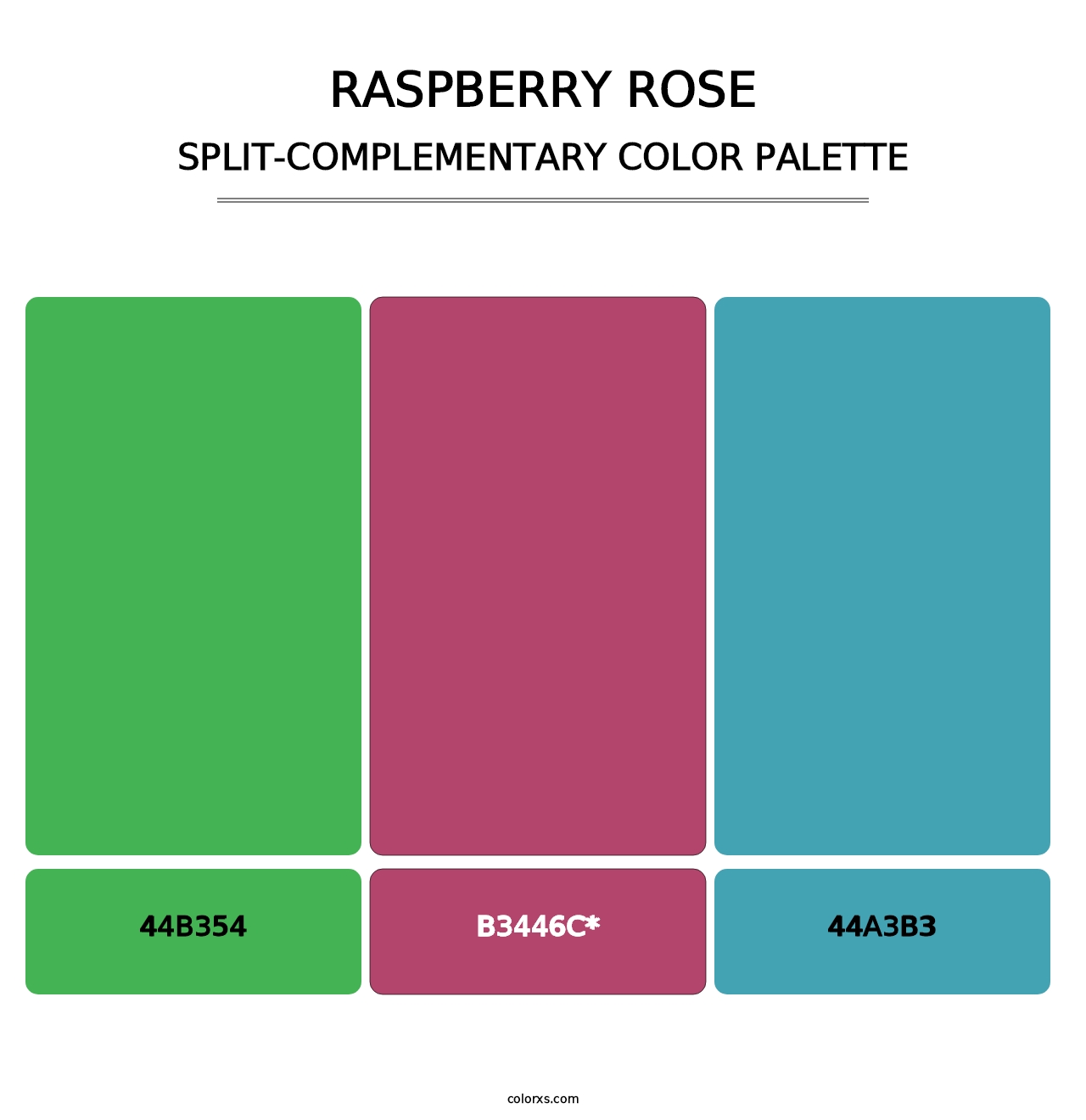 Raspberry Rose - Split-Complementary Color Palette