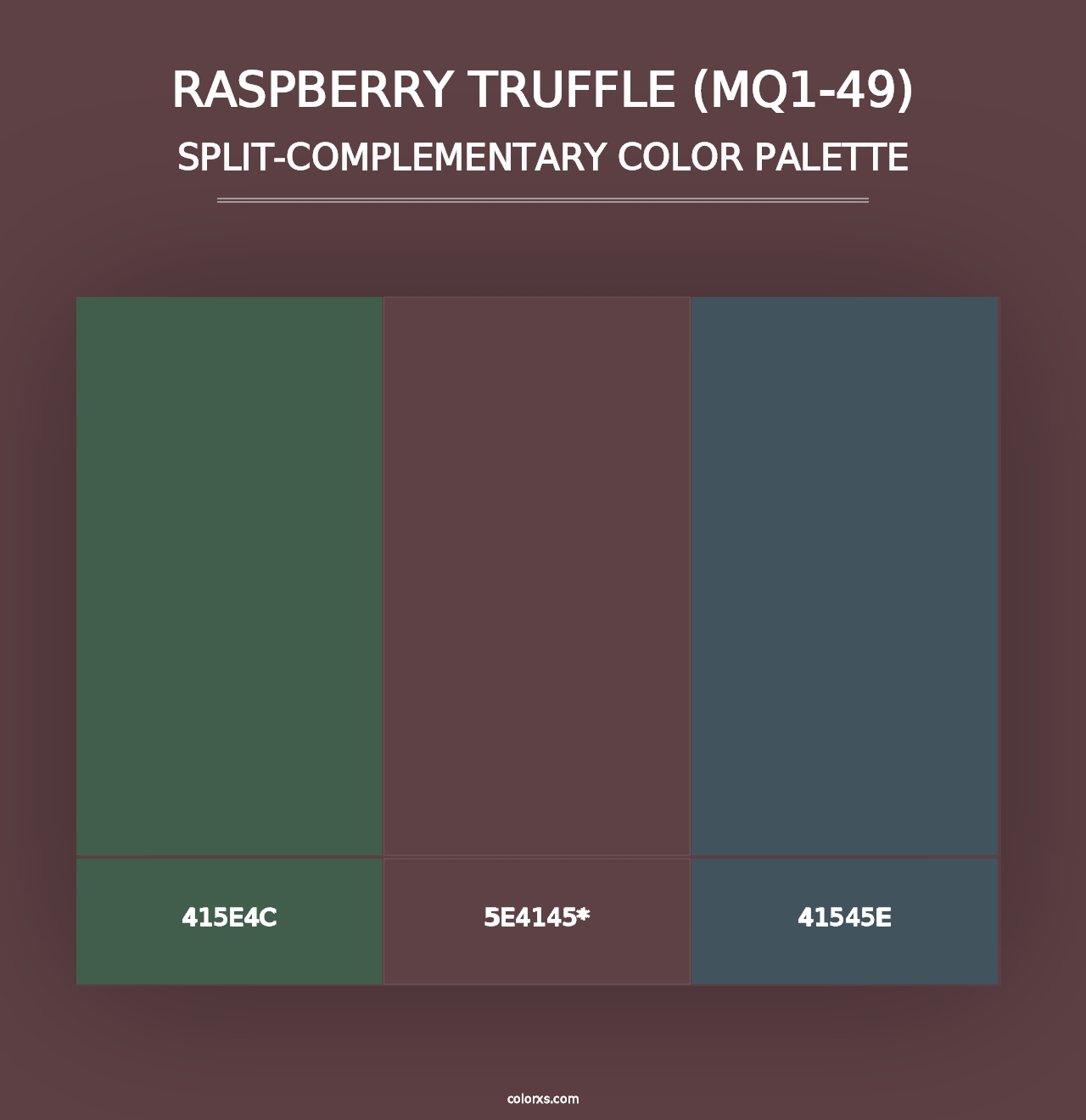 Raspberry Truffle (MQ1-49) - Split-Complementary Color Palette