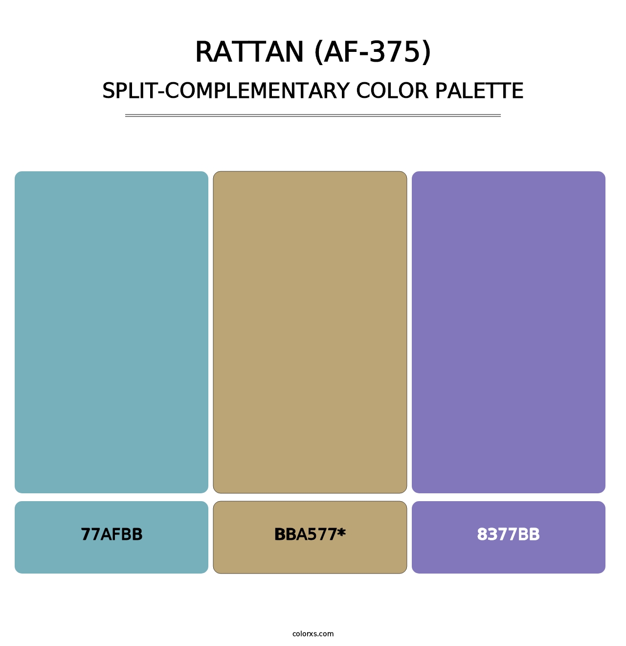 Rattan (AF-375) - Split-Complementary Color Palette