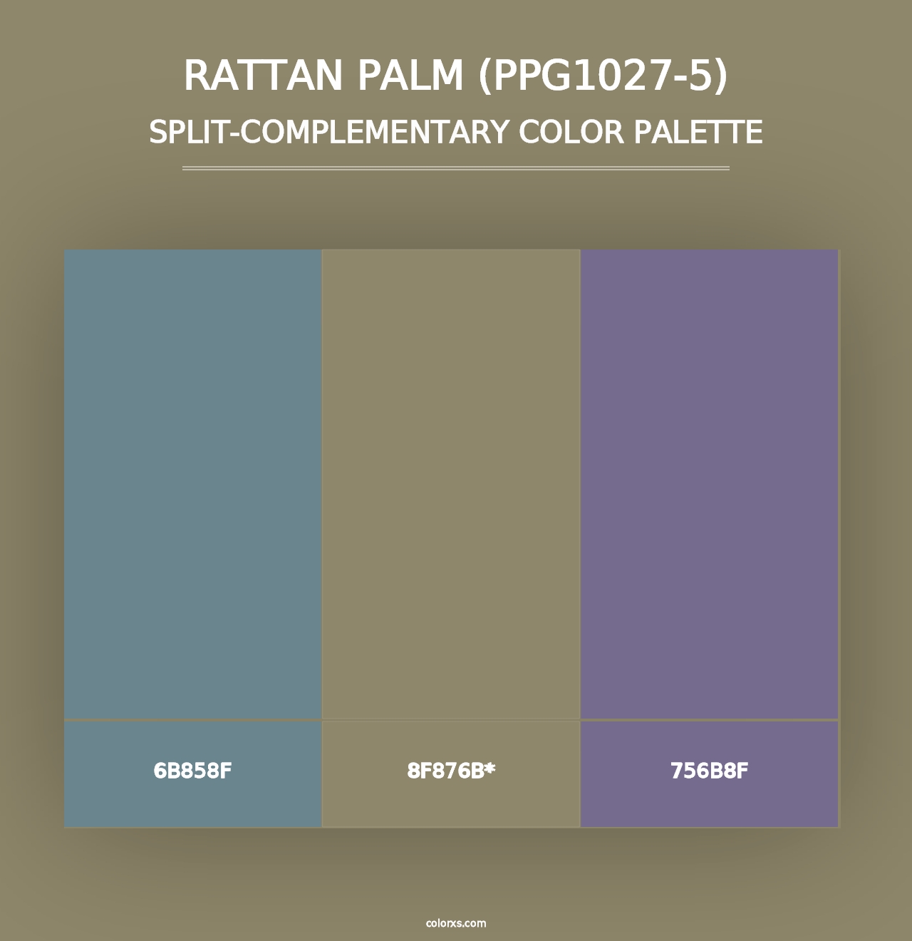 Rattan Palm (PPG1027-5) - Split-Complementary Color Palette