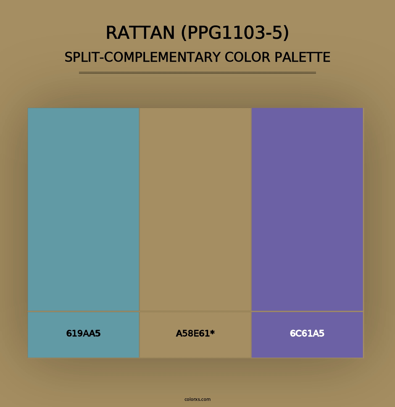 Rattan (PPG1103-5) - Split-Complementary Color Palette