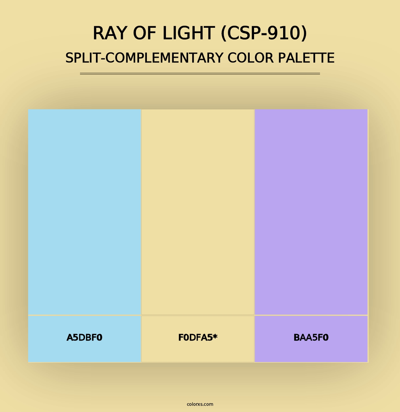 Ray of Light (CSP-910) - Split-Complementary Color Palette