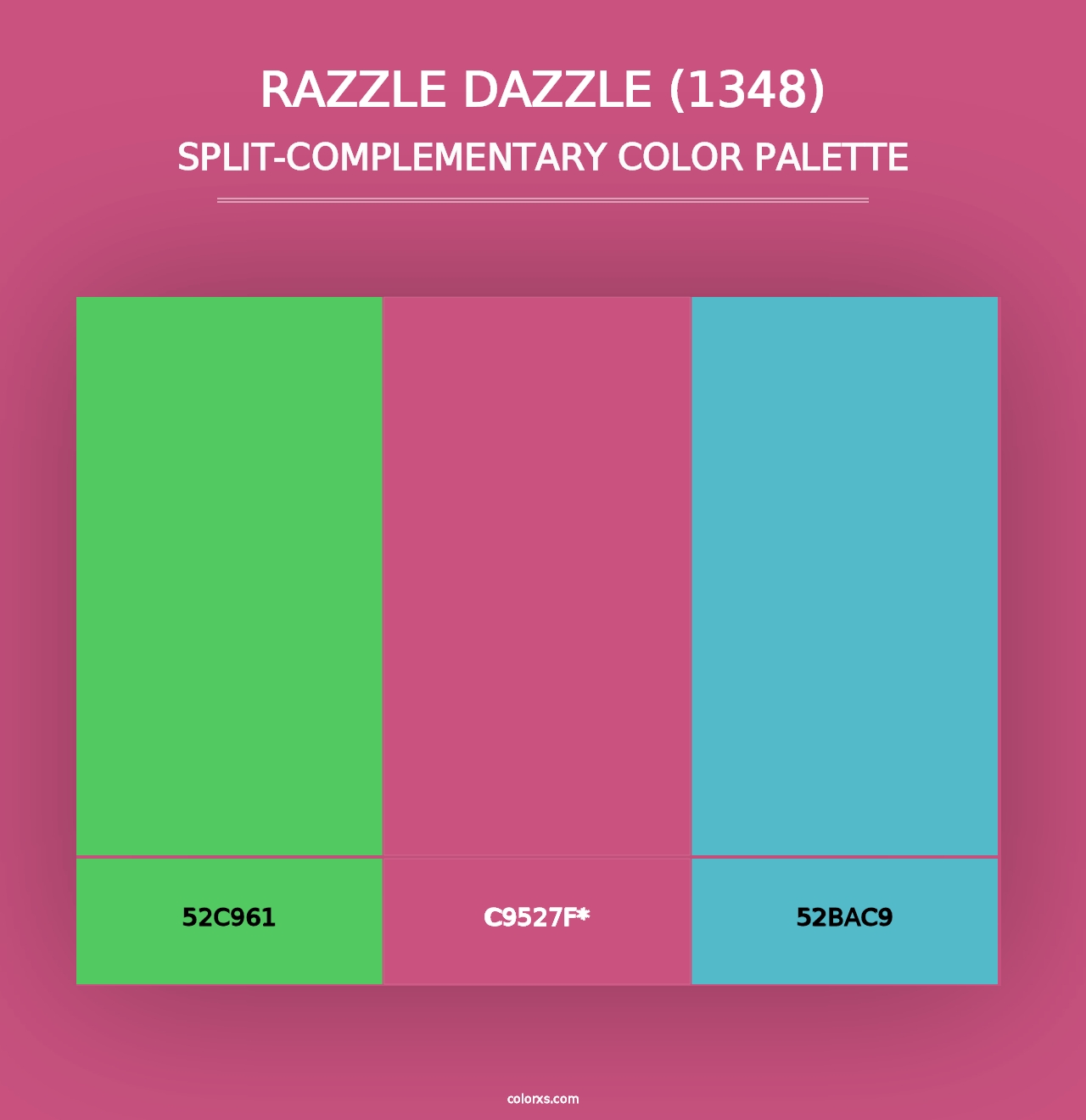 Razzle Dazzle (1348) - Split-Complementary Color Palette