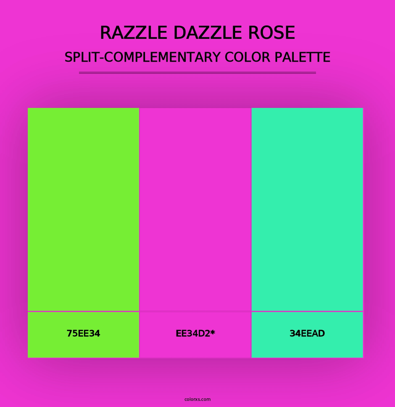 Razzle Dazzle Rose - Split-Complementary Color Palette