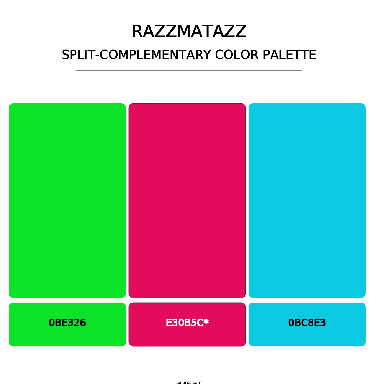 Razzmatazz - Split-Complementary Color Palette